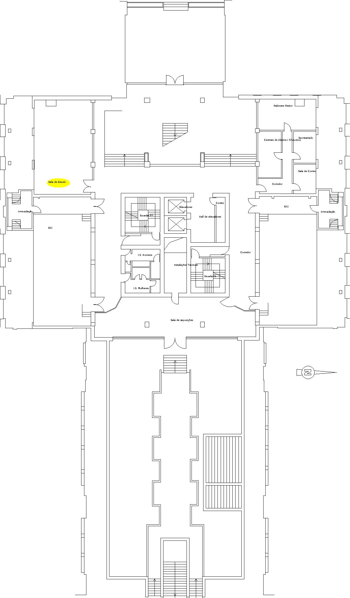 Sala de estudo rés-do-chão